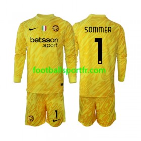 Tenue Inter Milan Yann Sommer 1 Gardien Enfant Exterieur 2024-2025 Maillot de Foot ML